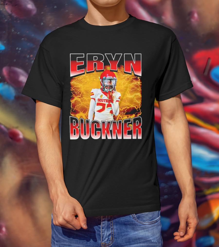 Eryn Buckner Southern Football Vintage Style With Lightning Background T-Shirt