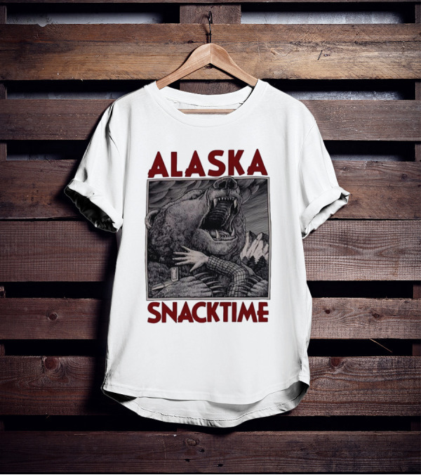 ALASKA SNACKTIME Bear Art By Ray Troll T-Shirt