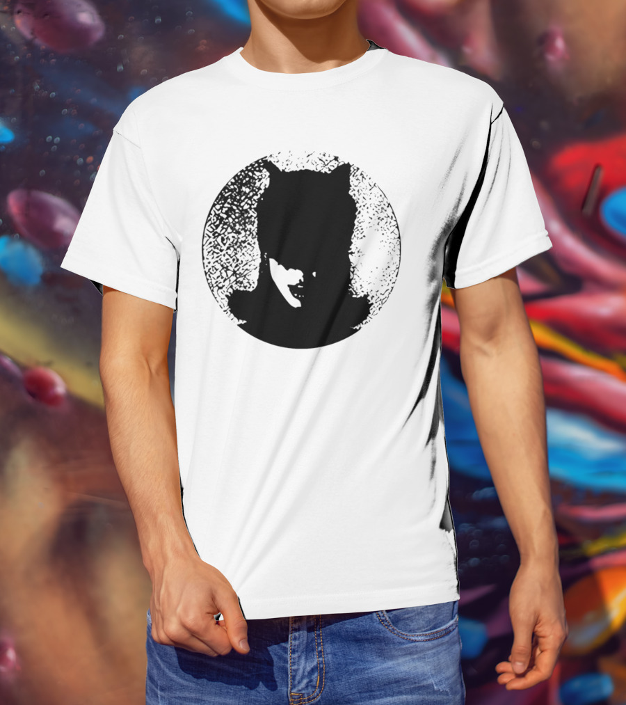Batwoman The Boy Is Mine Dark Silhouette Circle T-Shirt