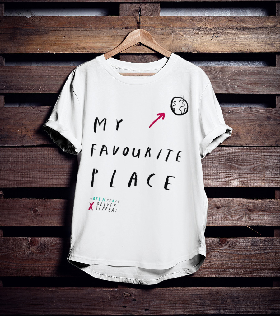 My Favourite Place Earth Greenpeace Oliver Jeffers T-Shirt