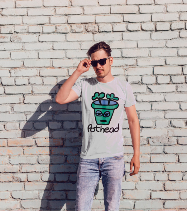 For The Homies Pothead Plant Cartoon T-Shirt