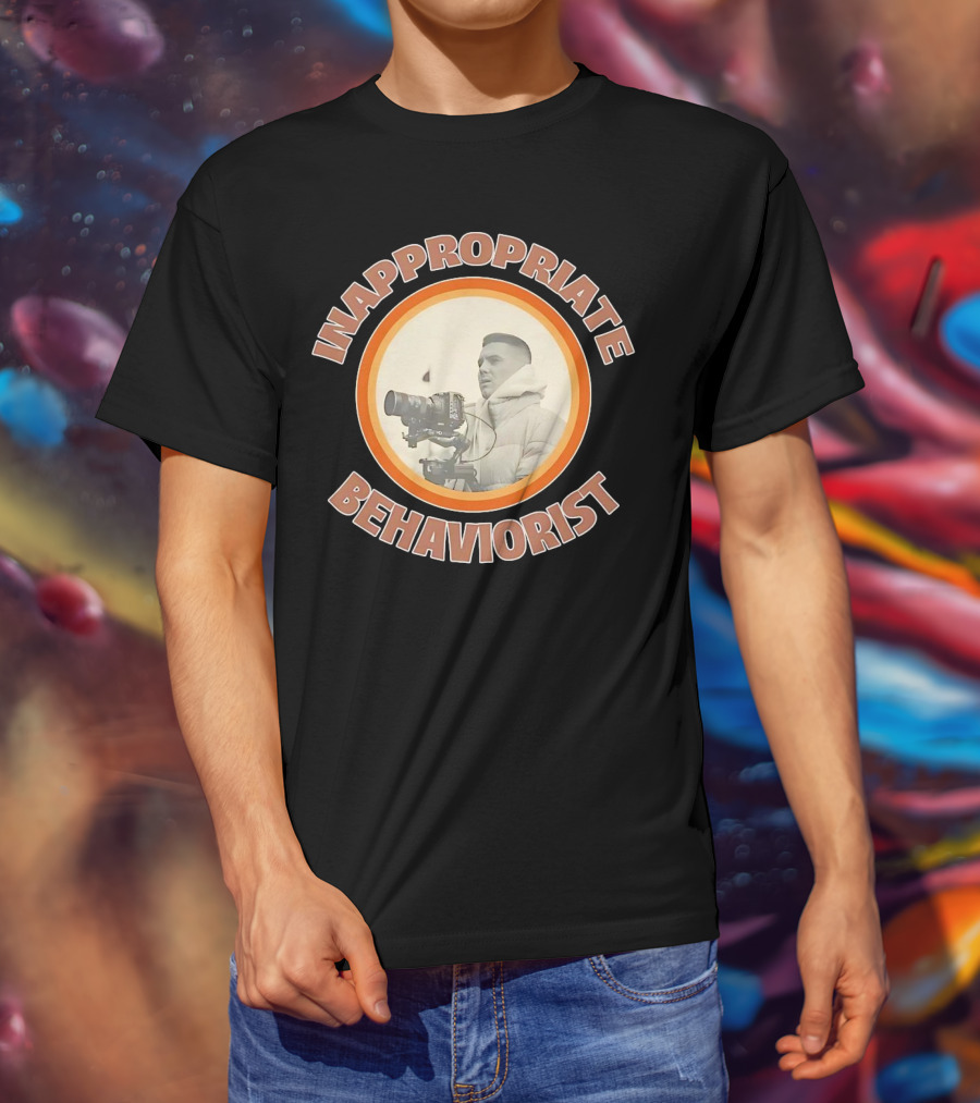 Inappropriate Behaviorist Vintage Camera Circle T-Shirt