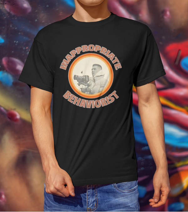 Inappropriate Behaviorist Vintage Camera Circle T-Shirt