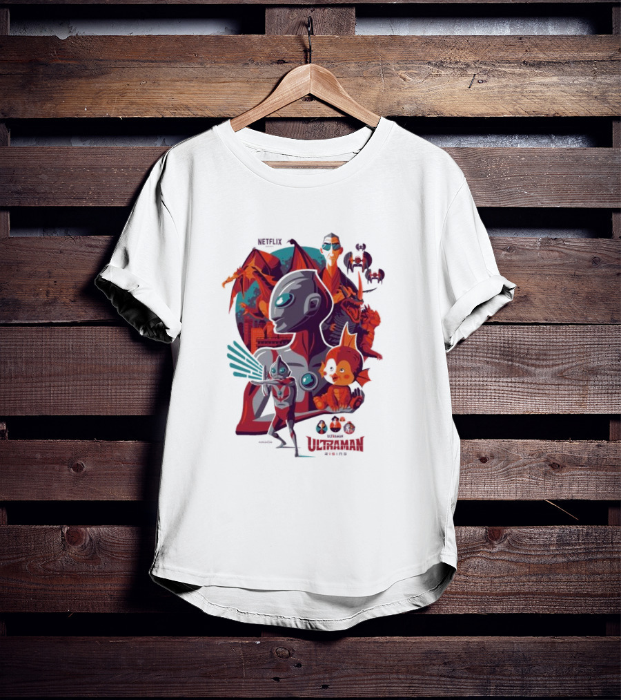 Netflix Ultraman Rising Cartoon Kaiju Characters T-Shirt