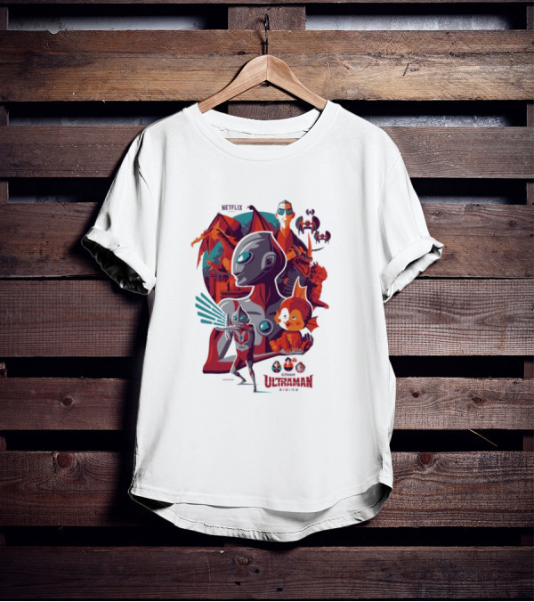 Netflix Ultraman Rising Cartoon Kaiju Characters T-Shirt