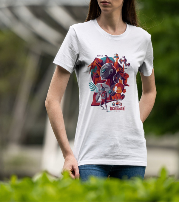 Netflix Ultraman Rising Cartoon Kaiju Characters T-Shirt