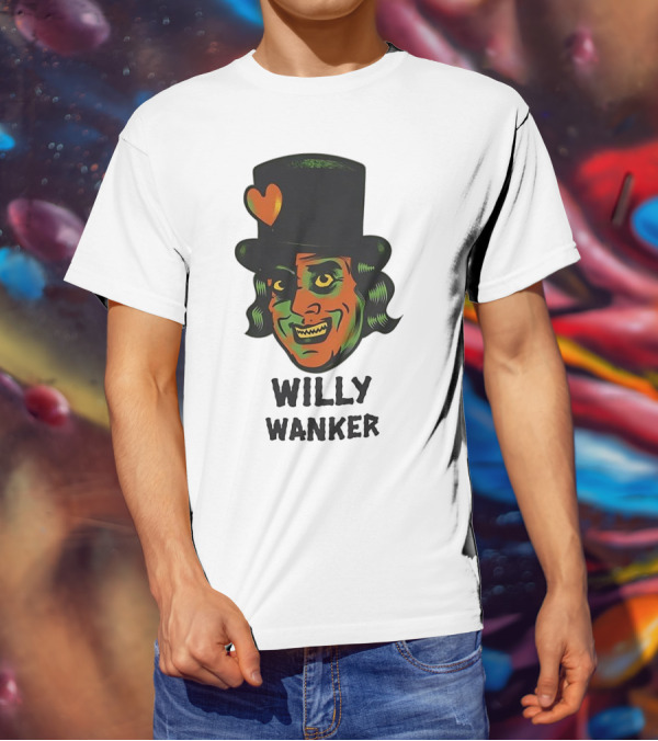 Willy Wanker Orange Heart Character T-Shirt