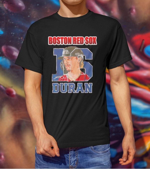 Boston Red Sox Jarren Duran 16 Portrait Patch T-Shirt
