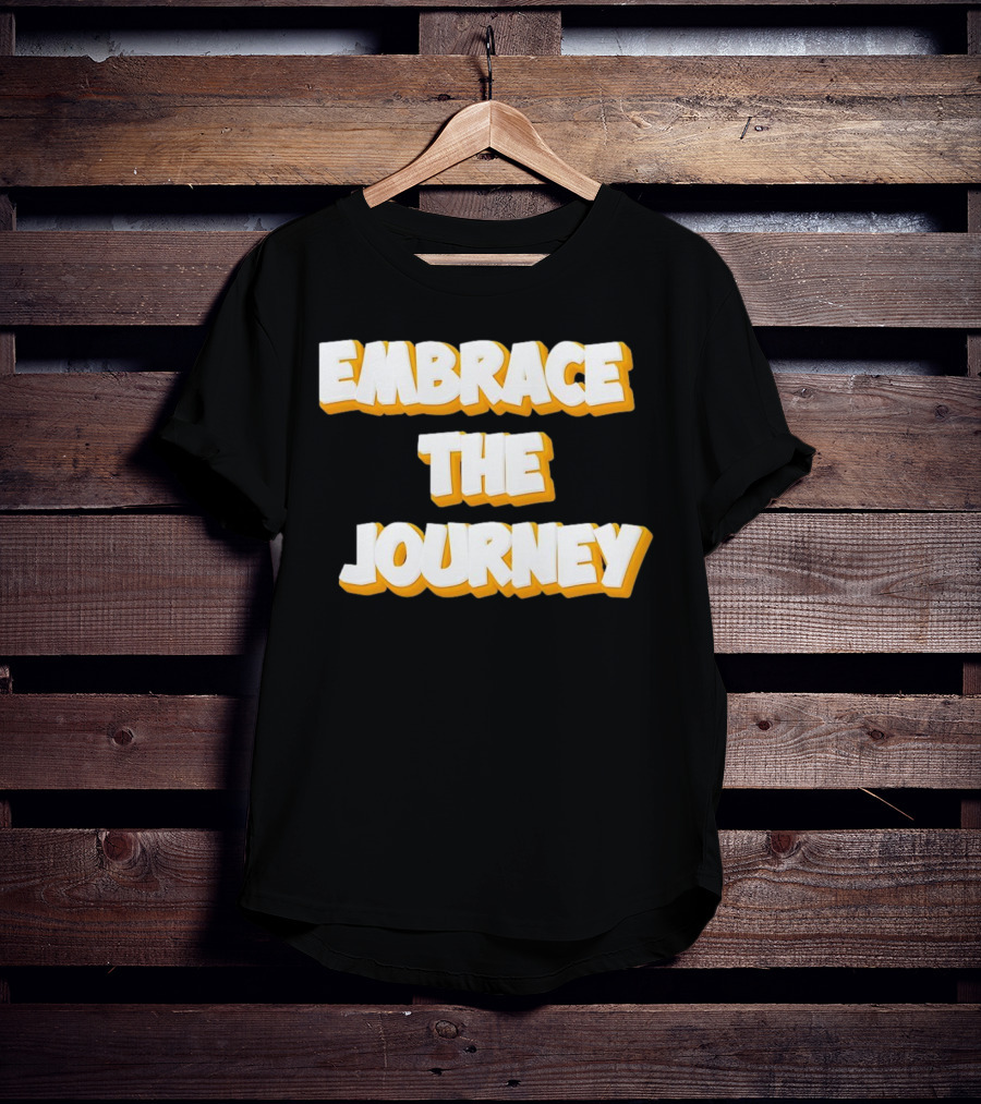 EMBRACE THE JOURNEY White And Yellow T-Shirt