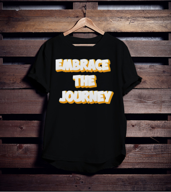 EMBRACE THE JOURNEY White And Yellow T-Shirt