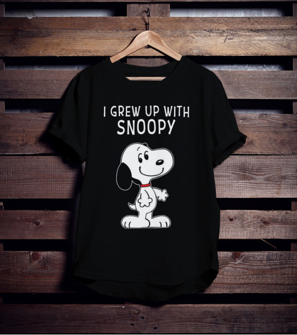 I Grew Up With Snoopy Peanuts Character Nostalgic Fun T-Shirt
