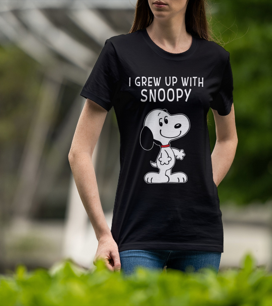I Grew Up With Snoopy Peanuts Character Nostalgic Fun T-Shirt