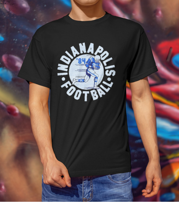 Indianapolis Football 1984 Vintage Blue And White Player T-Shirt
