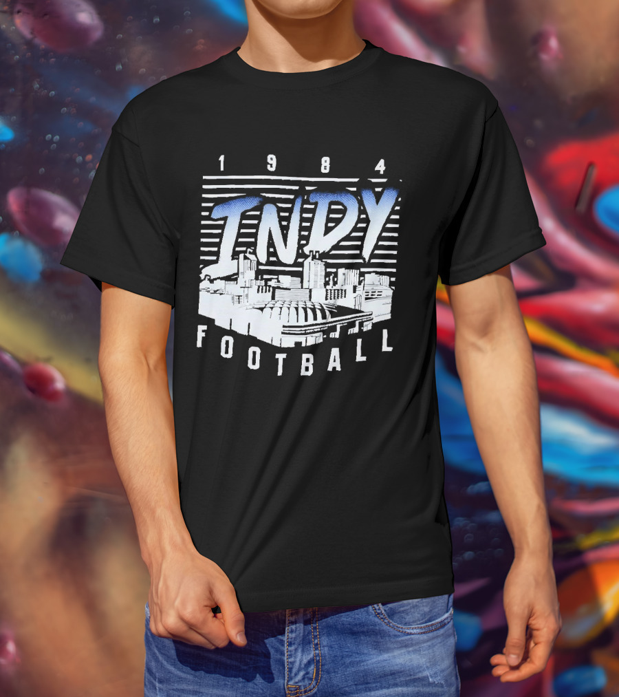 1984 Indy Football Skyline T-Shirt