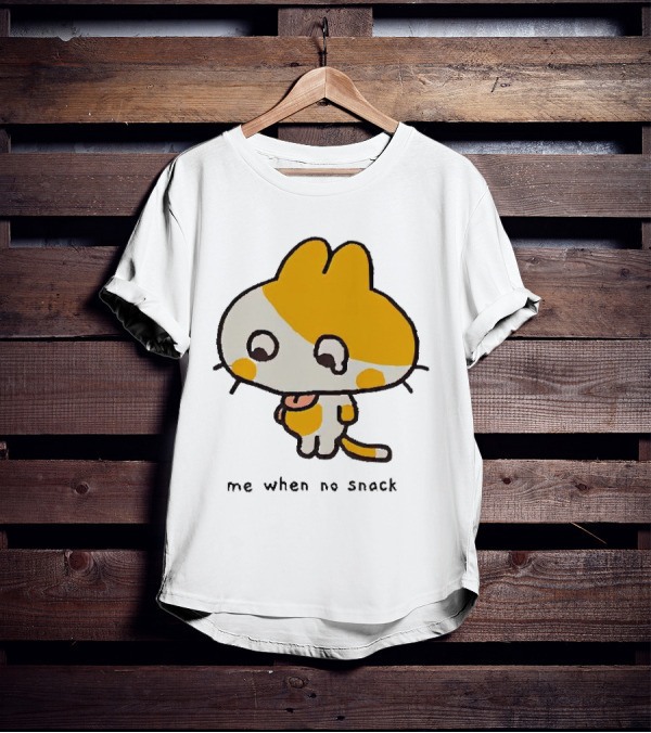 Liliuhms Me When No Snack Cat Cute Character T-Shirt