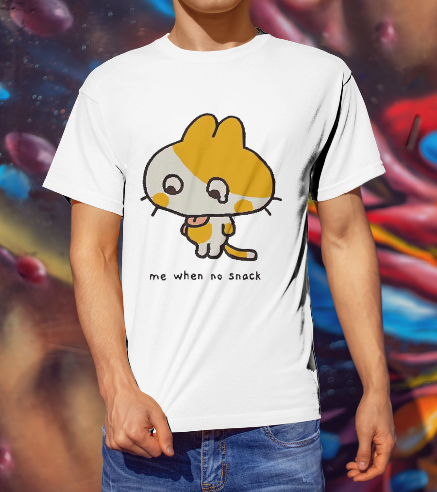 Liliuhms Me When No Snack Cat Cute Character T-Shirt