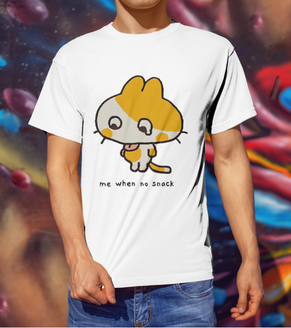 Liliuhms Me When No Snack Cat Cute Character T-Shirt