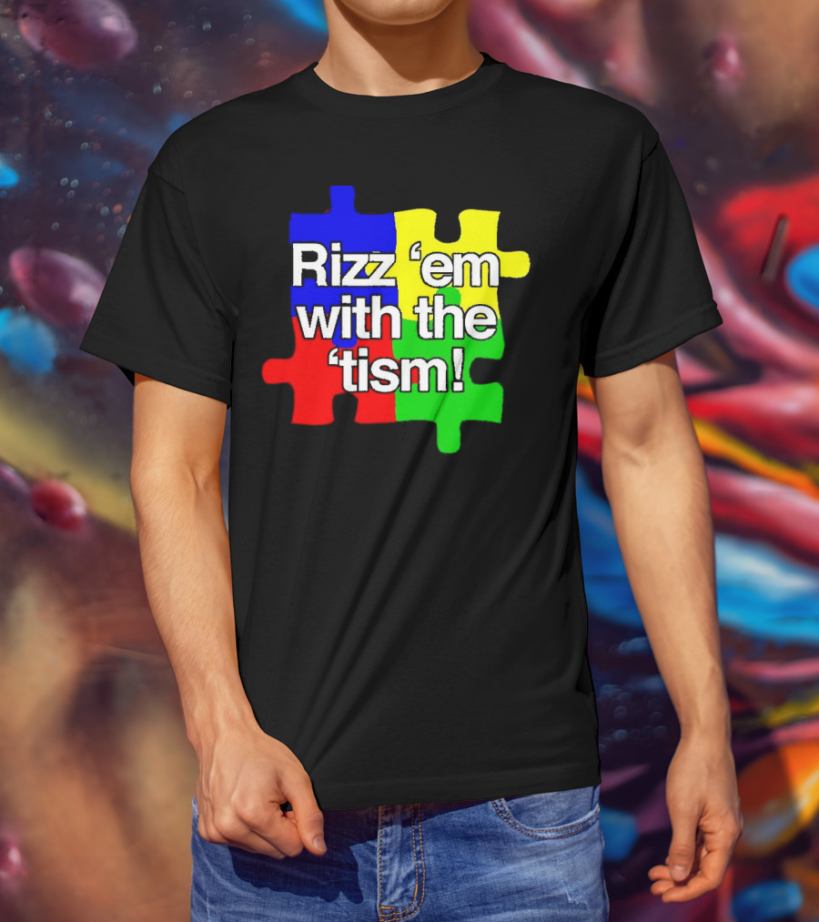 Rizz 'em With The ’Tism Puzzle Pieces T-Shirt