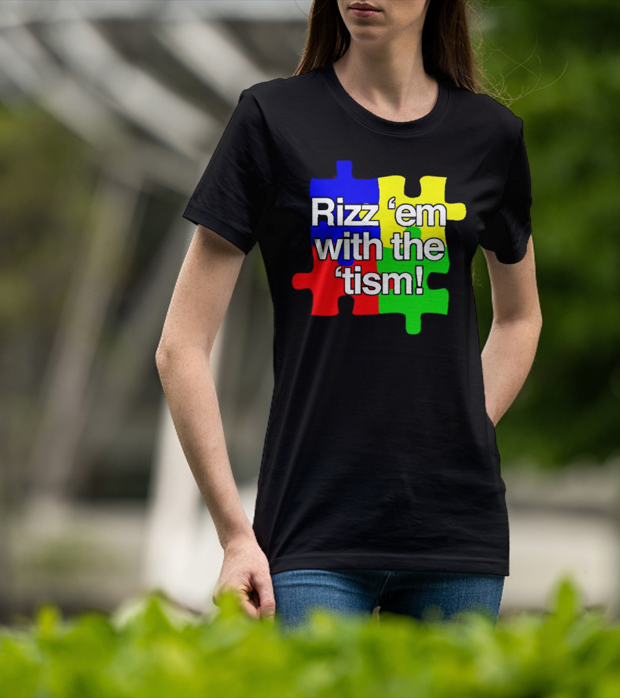 Rizz 'em With The ’Tism Puzzle Pieces T-Shirt