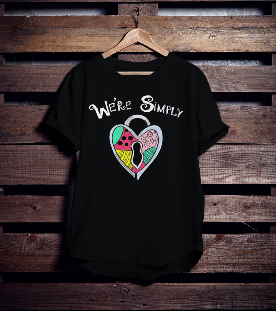 We're Simply Heart Lock Patchwork T-Shirt