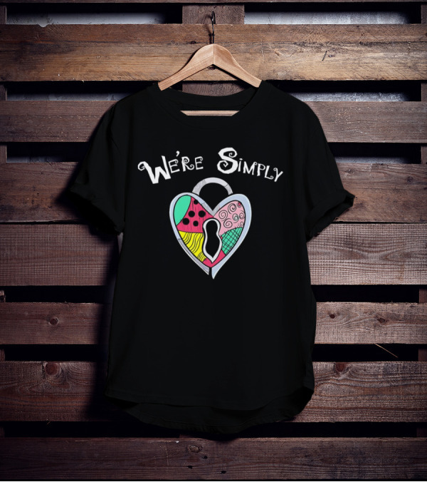 We're Simply Heart Lock Patchwork T-Shirt