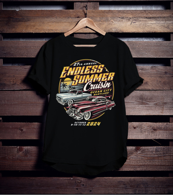 27th Annual Endless Summer Cruisin Ocean City Maryland October 9-10-11-12 T-Shirt