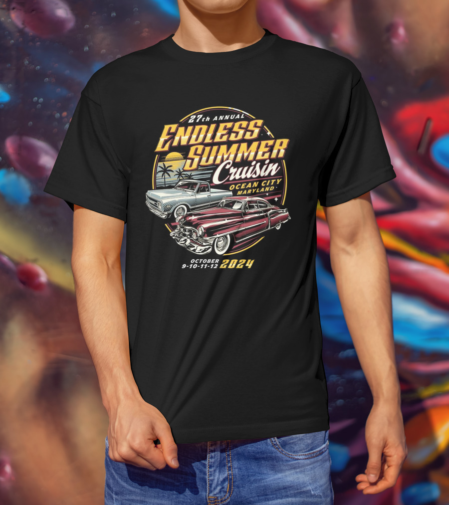 27th Annual Endless Summer Cruisin Ocean City Maryland October 9-10-11-12 T-Shirt