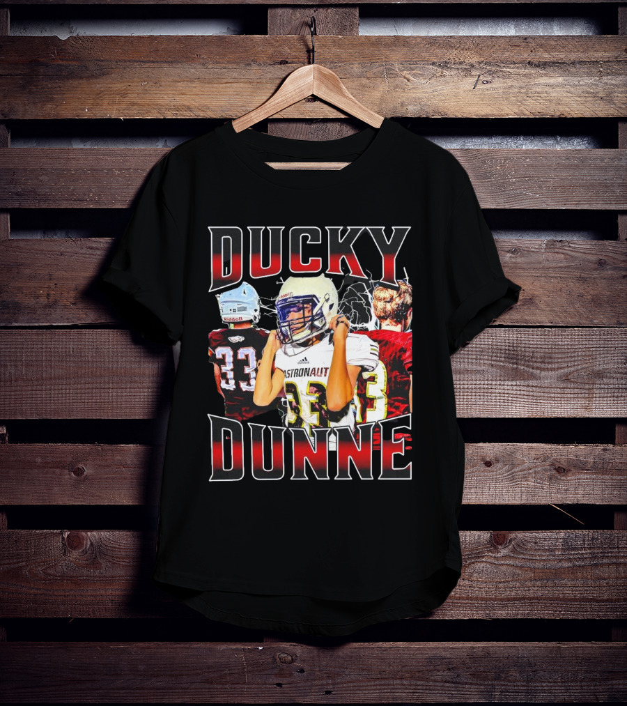 Ducky Dunne Astronaut 33 Football Player T-Shirt
