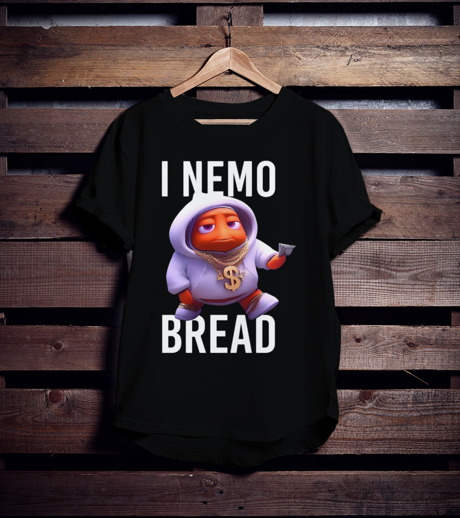 I Nemo Bread Cartoon Parody With Blinged-Out Fish In T-Shirt