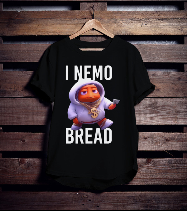 I Nemo Bread Cartoon Parody With Blinged-Out Fish In T-Shirt