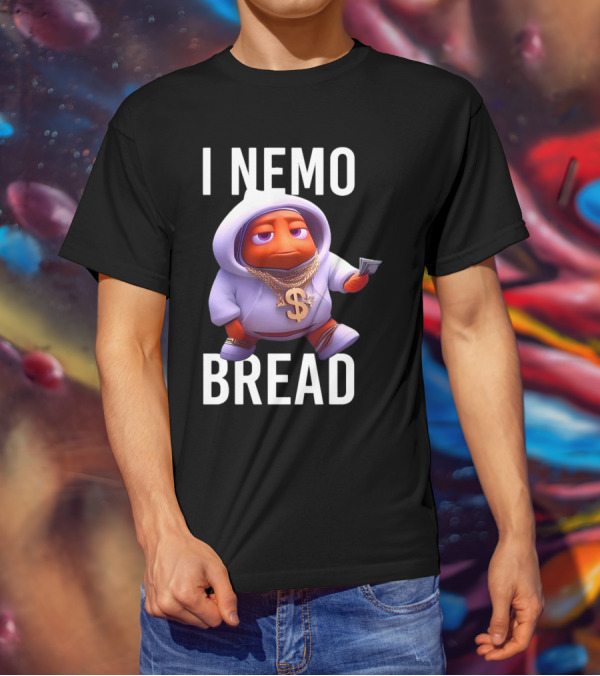 I Nemo Bread Cartoon Parody With Blinged-Out Fish In T-Shirt