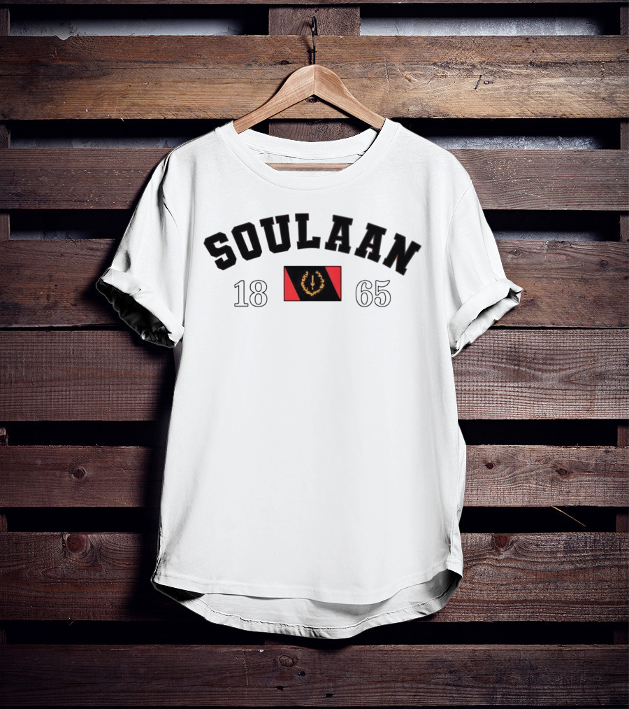 Soulaan 1865 Emblem With Heritage Flag T-Shirt