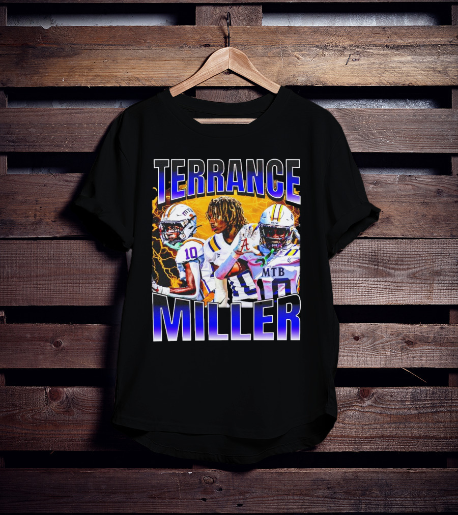 Terrance Miller Football MTB 10 Graphic Locker Room Sports Image T-Shirt