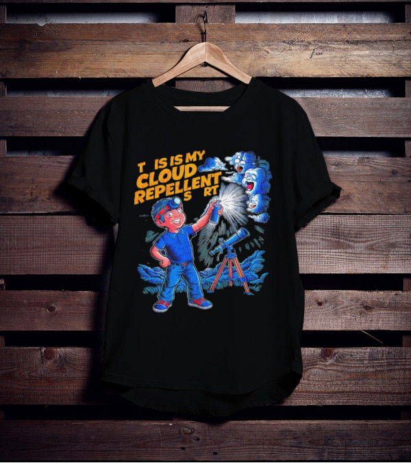 Funny Stargazing With Cloud Repellent Spray And Telescope T-Shirt
