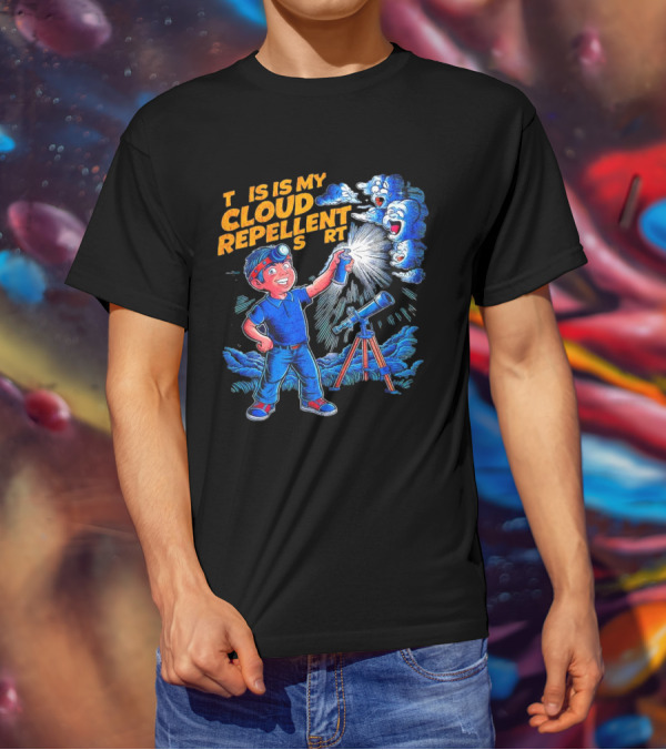 Funny Stargazing With Cloud Repellent Spray And Telescope T-Shirt