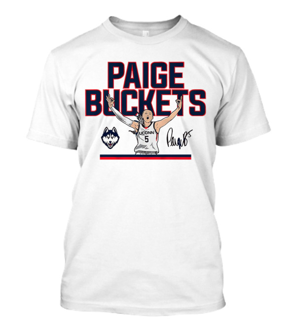 UConn Paige Bueckers Buckets Huskies Basketball Signature T-Shirt
