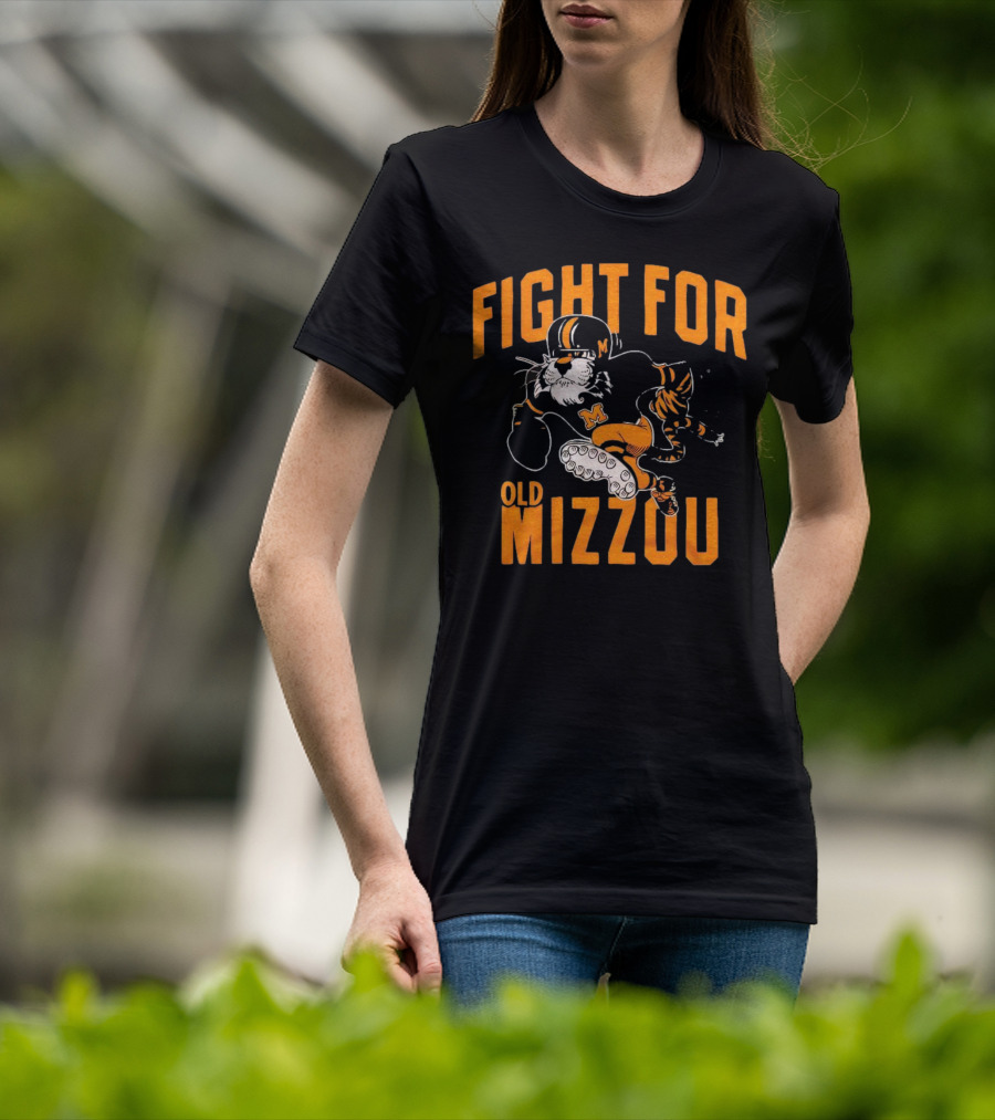 Fight For Old Mizzou Football Mascot In Action T-Shirt