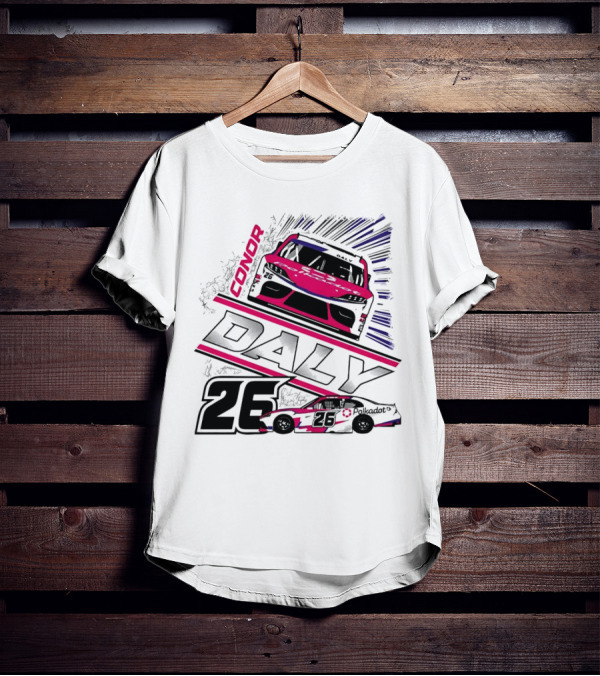 Conor Daly 26 Polkadot Racing Car T-Shirt
