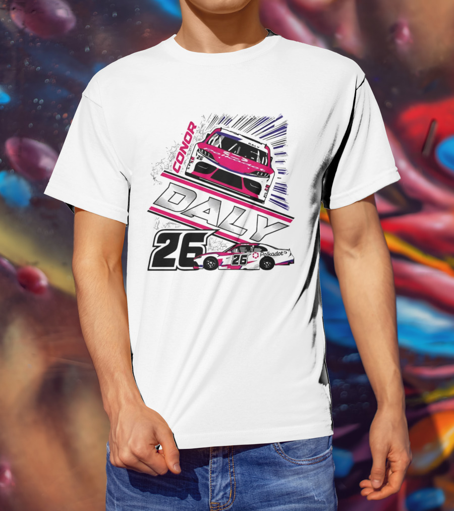 Conor Daly 26 Polkadot Racing Car T-Shirt