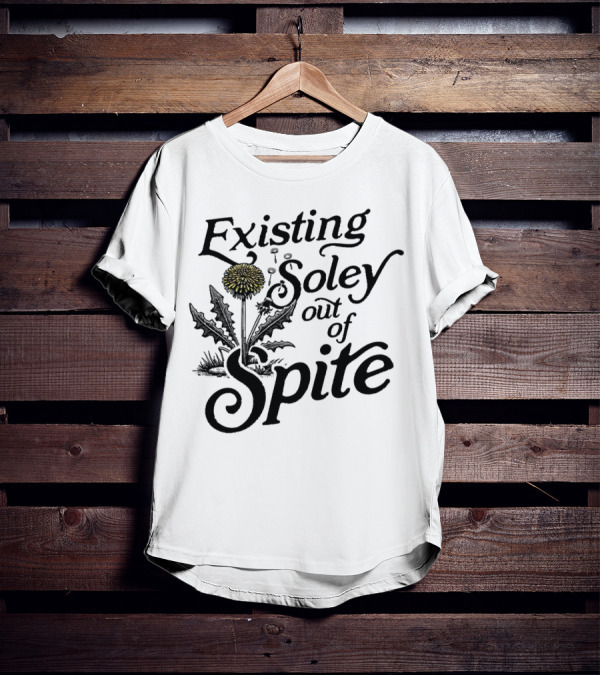 Existing Soley Out Of Spite Dandelion Motif T-Shirt