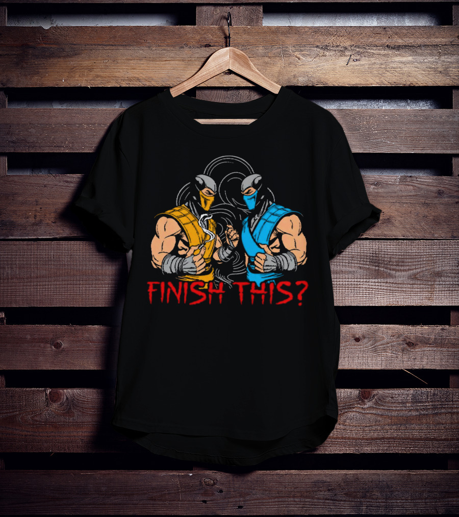 Finish This Mortal Kombat Smoke Sub-Zero Scorpion Showdown T-Shirt