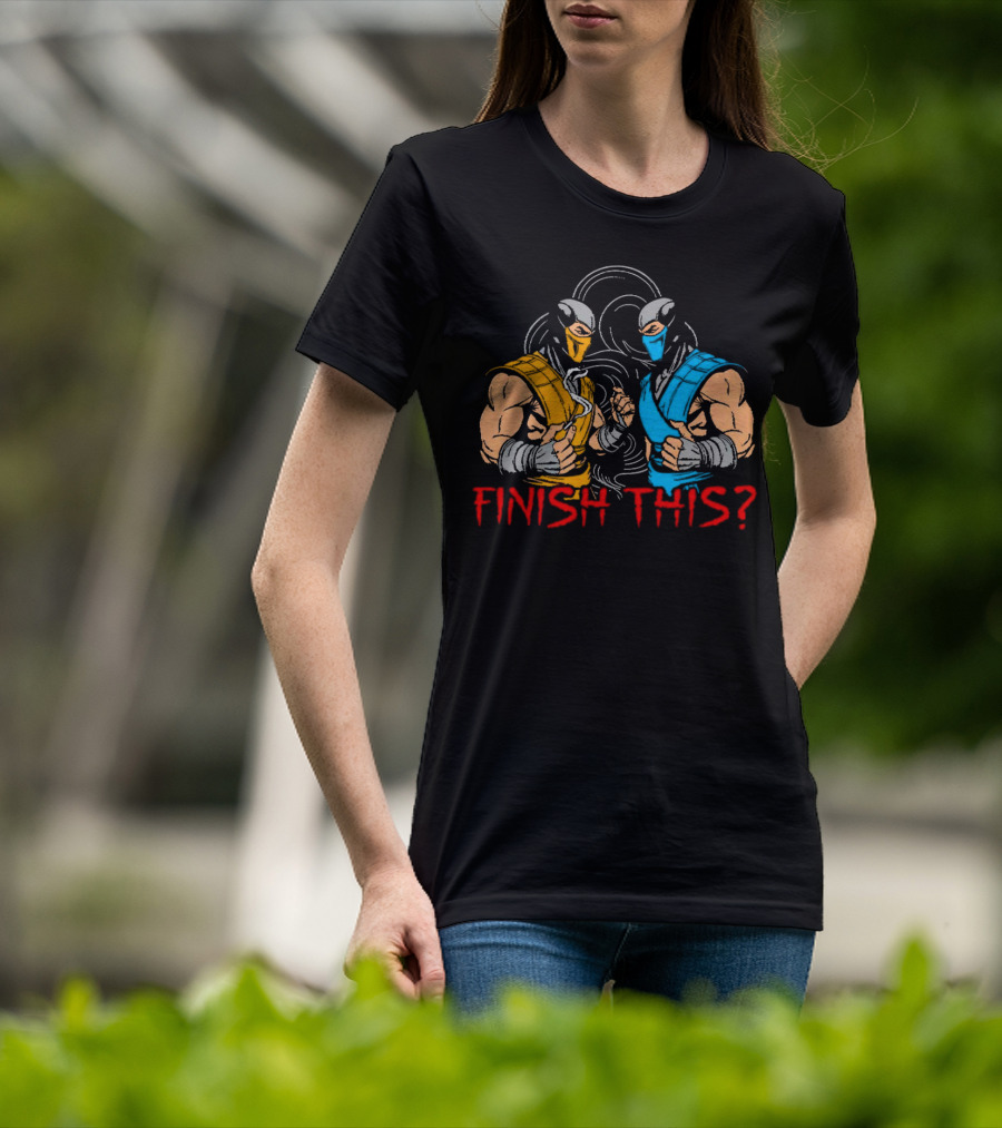 Finish This Mortal Kombat Smoke Sub-Zero Scorpion Showdown T-Shirt
