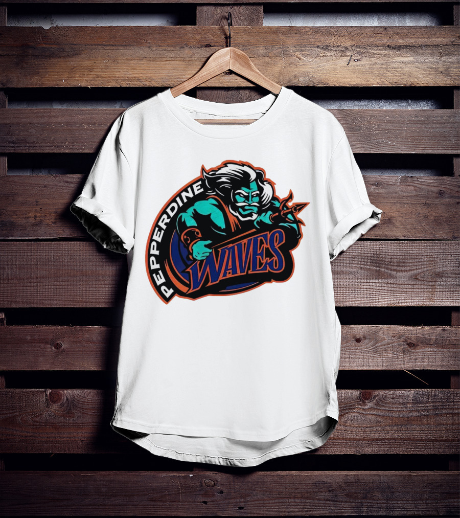 Pepperdine Waves 1997 Retro Logo Warrior T-Shirt