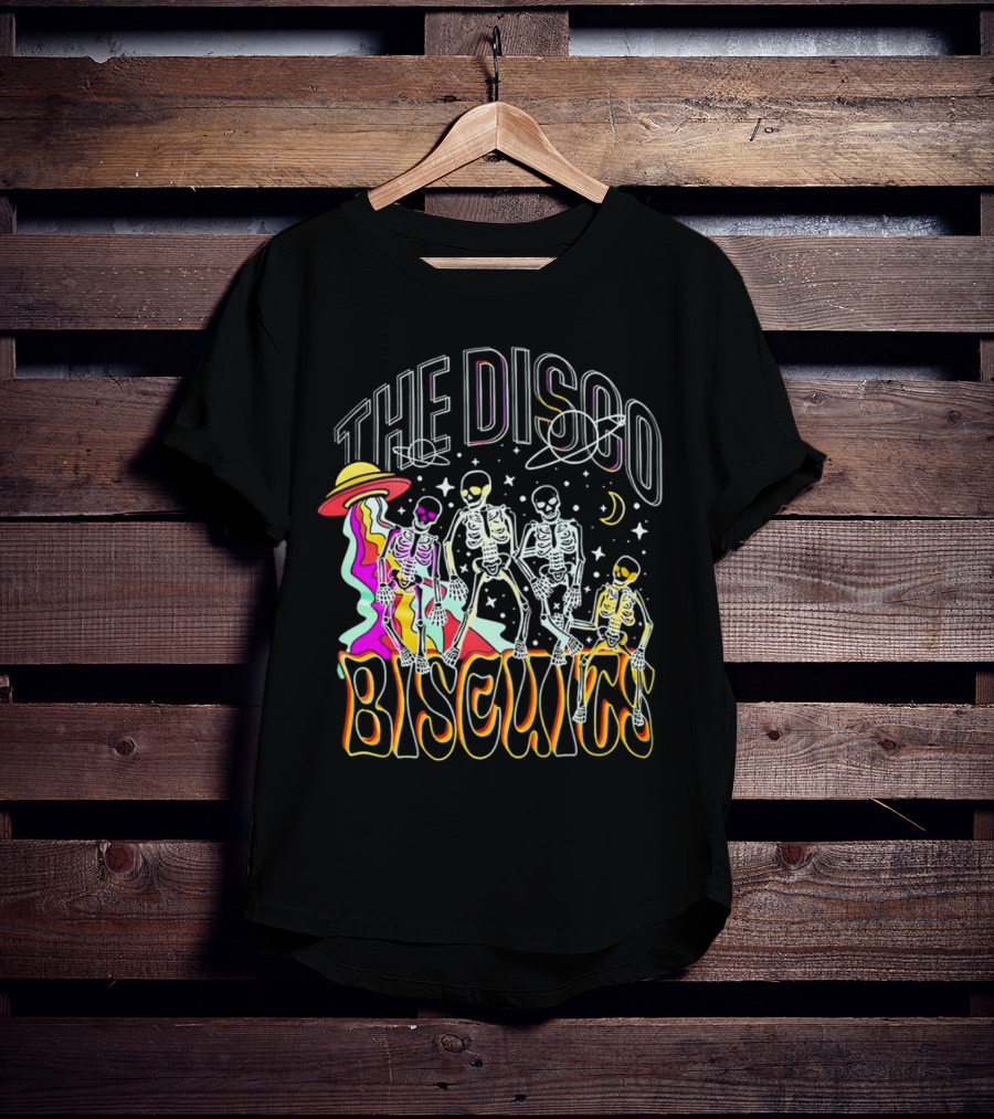 The Disco Biscuits Skeletons Dancing With UFO And Stars T-Shirt