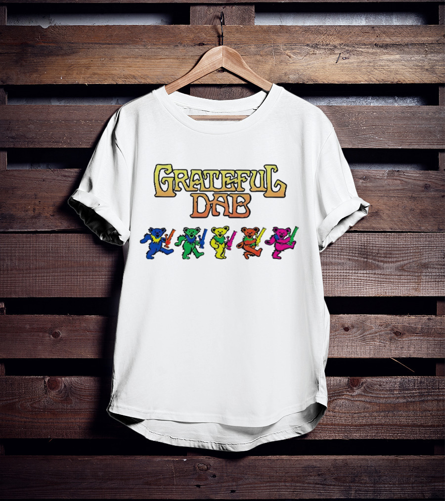 Grateful Dab Bears With Colorful Smoking Pipes T-Shirt