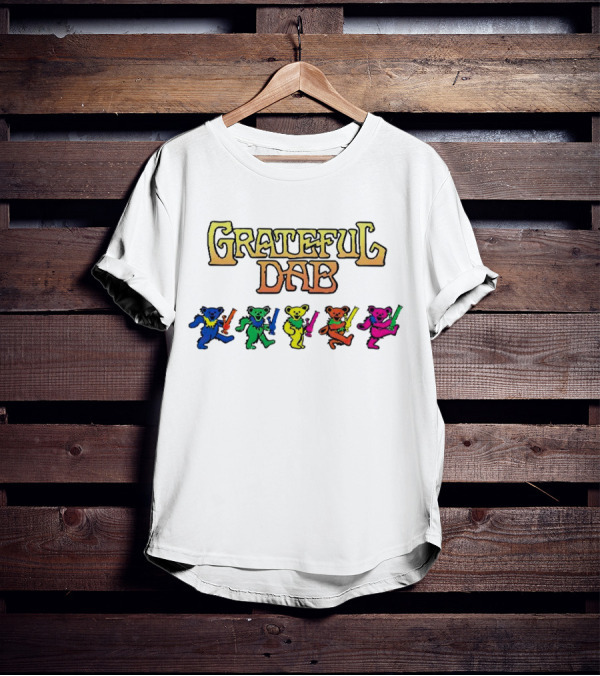 Grateful Dab Bears With Colorful Smoking Pipes T-Shirt