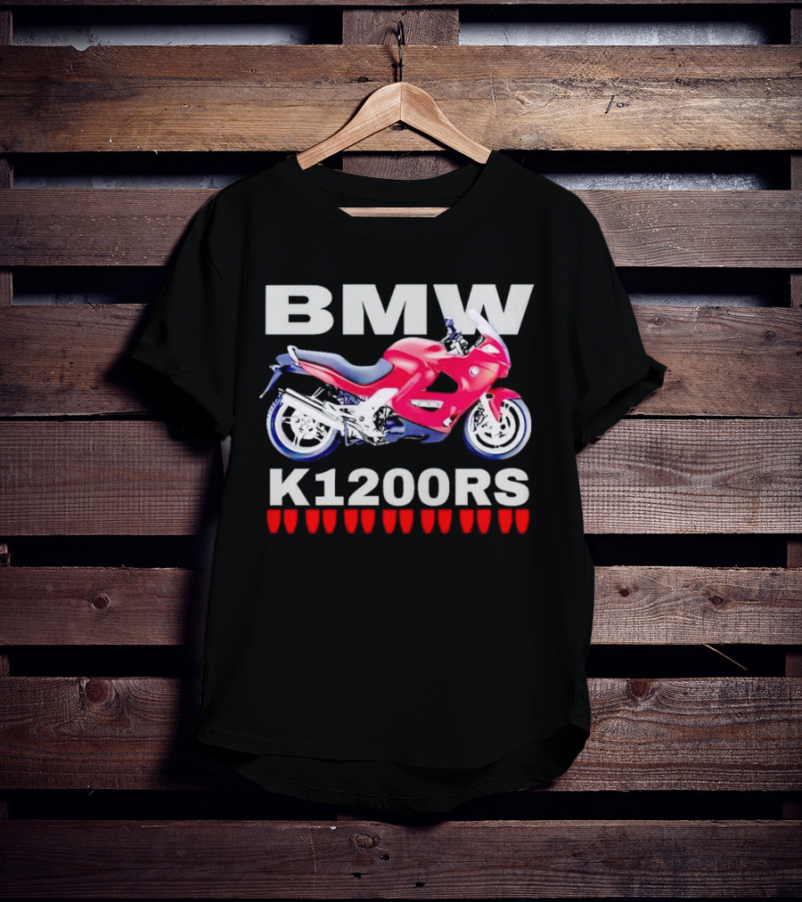 BMW K1200Rs Motorcycle Illustration With Red Iconic T-Shirt