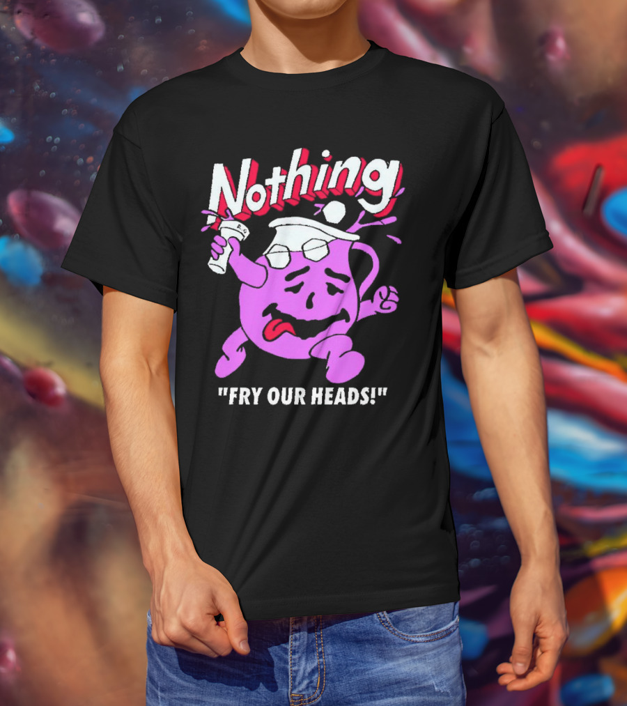 Nothing Fry Our Heads Purple Pitcher Character T-Shirt