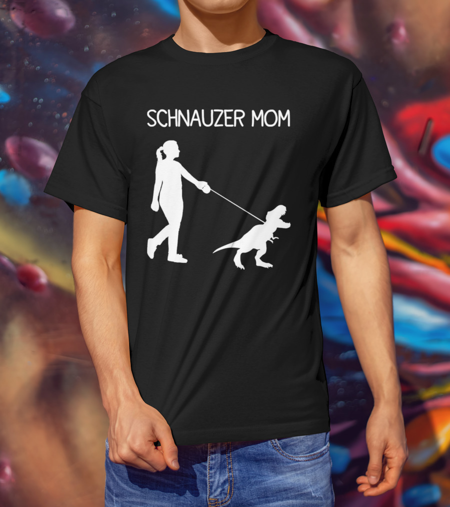SCHNAUZER MOM T-REX WALKING T-Shirt