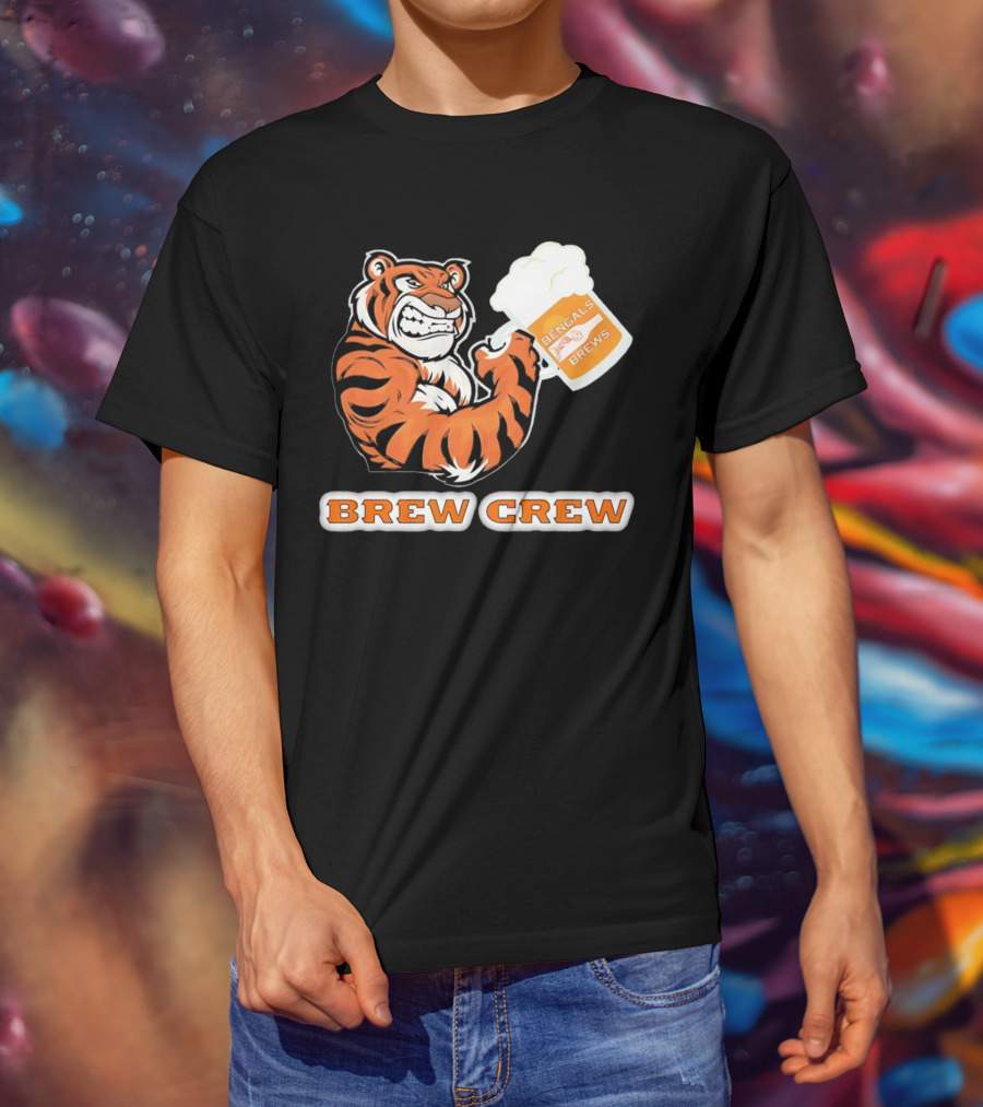 Bengals Brews Brew Crew Tiger Beer Mug T-Shirt